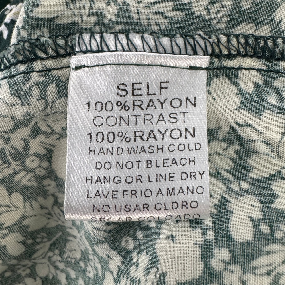 Easel Floral Patchwork Button Front Blouse Size L… - image 10